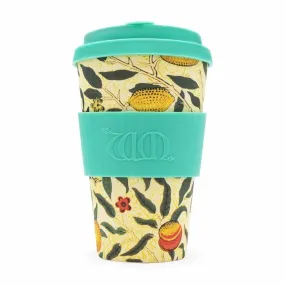 Ecoffee Cup WM Morris Pomme with Turquoise Lid 14oz