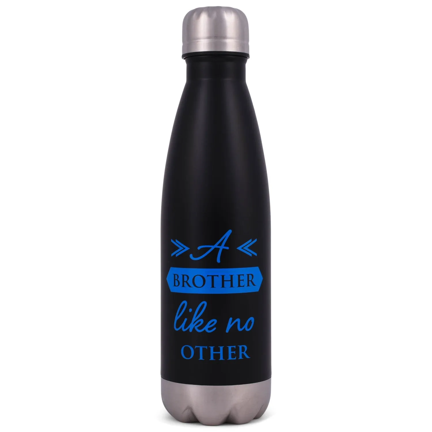 Elanze Designs Brother Like No Other Black 17 ounce Stainless Steel Sports Water Bottle