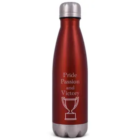 Elanze Designs Pride Passion Victory Red 17 ounce Stainless Steel Sports Water Bottle