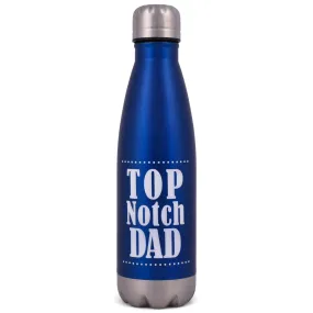 Elanze Designs Top Notch Dad Blue 17 ounce Stainless Steel Sports Water Bottle