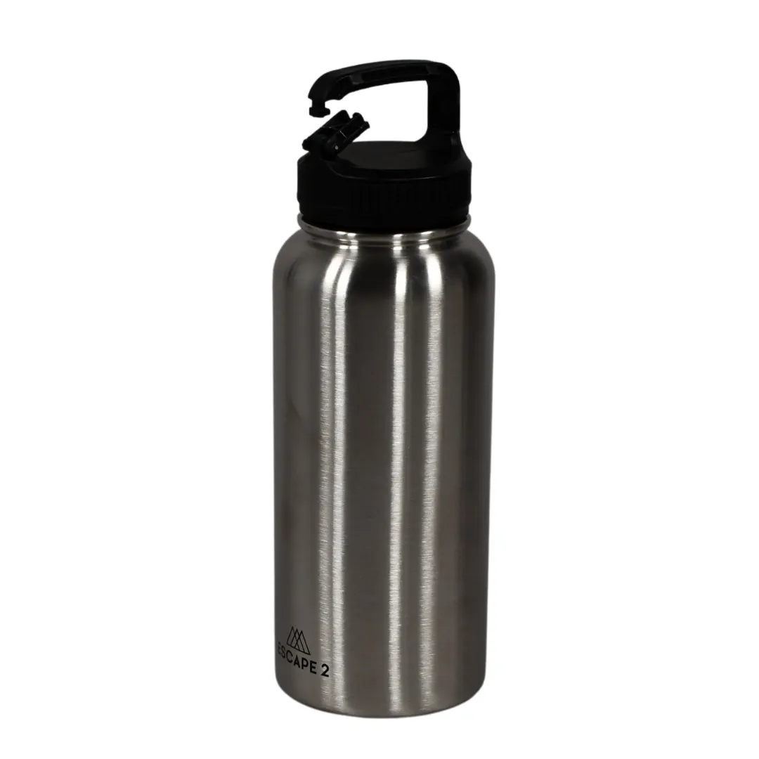 Explorer Water Bottle 1L Black  SS