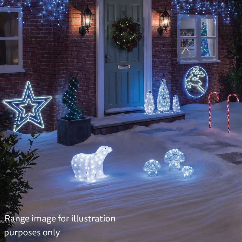 Fairy Christmas Lights Animated Blue & White Indoor 100 LED - 6.93m by Astralis