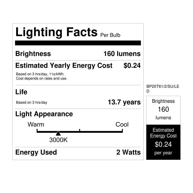 Feit LED Specialty T6 GY8.6 LED Bulb Warm White 20 Watt Equivalence 1 pk