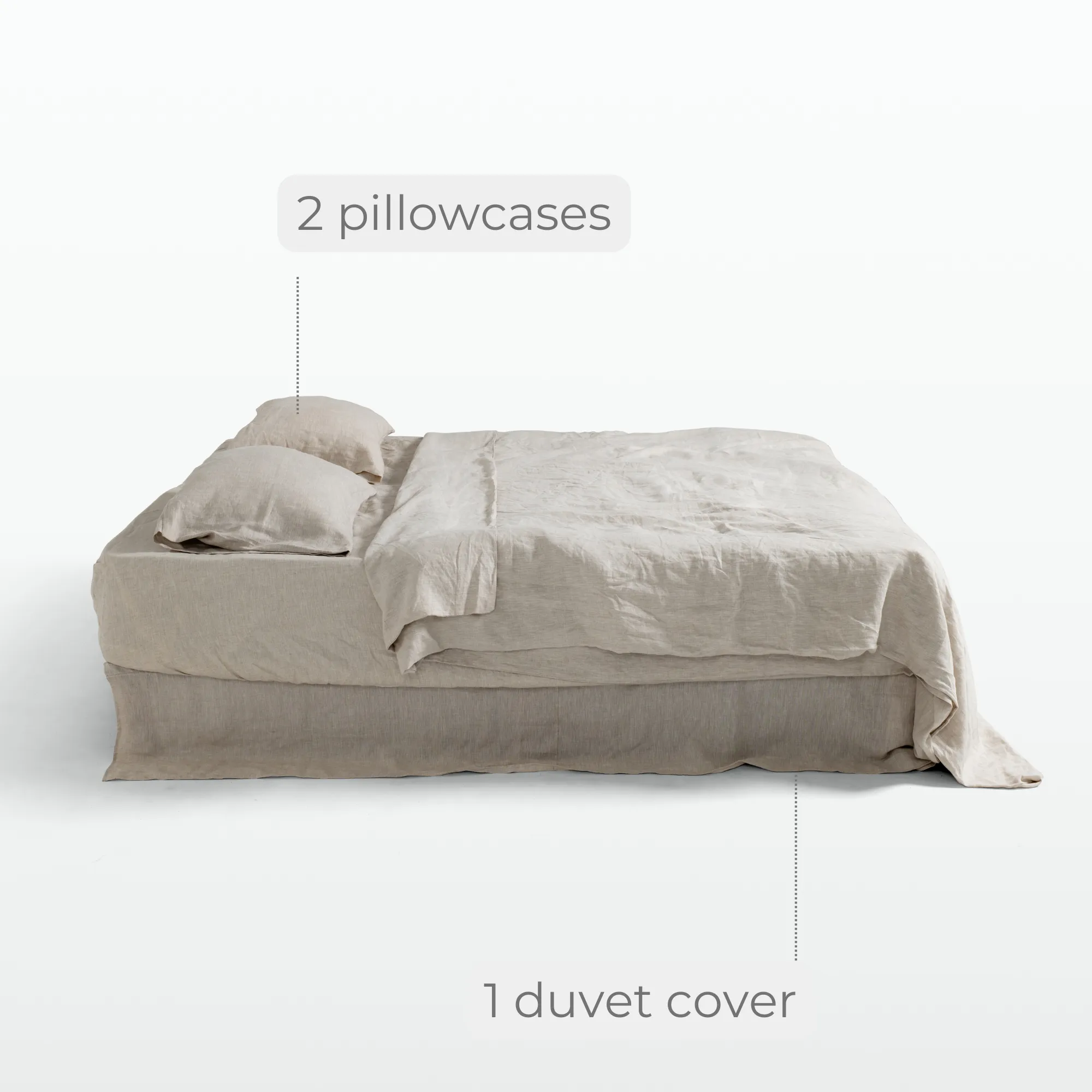 Flax Linen Duvet Cover Set (3 pcs)