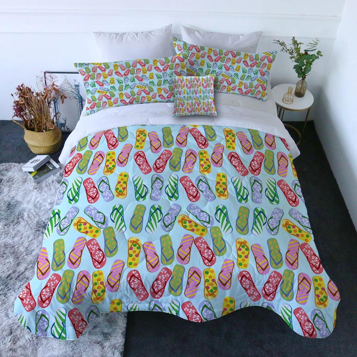 Flip Flops Kinda Girl Quilt Set