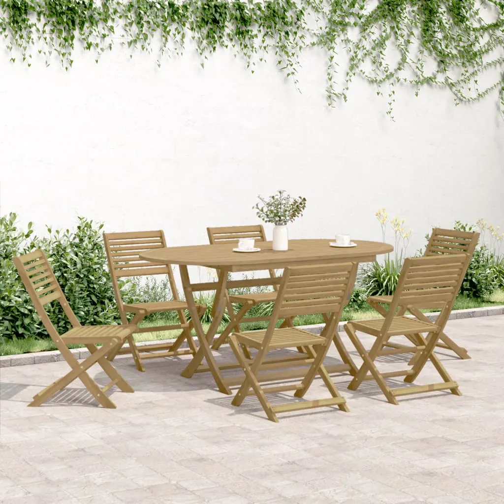 Folding Garden Chairs 6 pcs 48.5x61.5x87 cm Solid Wood Acacia