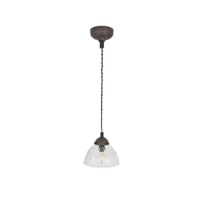 Fovant Glass Pendant Light | Small | Antique Bronze