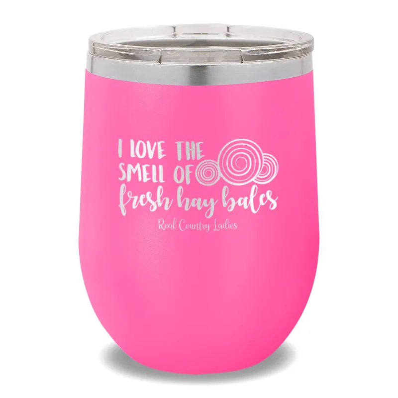 Fresh Hay Bales 12oz Stemless Wine Cup