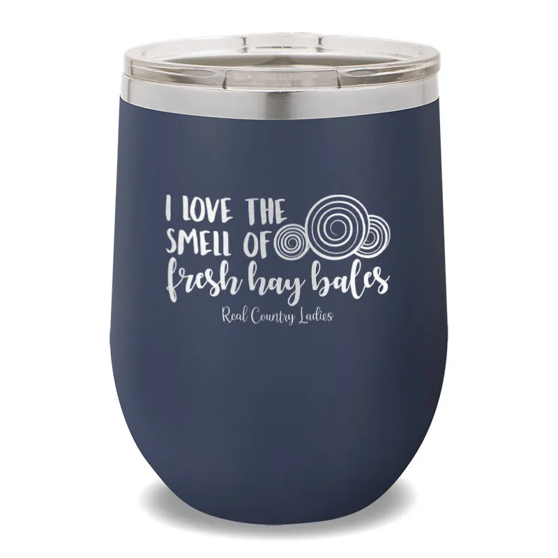 Fresh Hay Bales 12oz Stemless Wine Cup