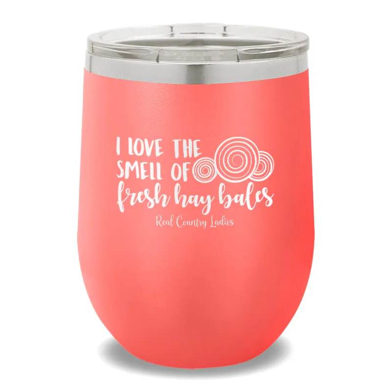 Fresh Hay Bales 12oz Stemless Wine Cup