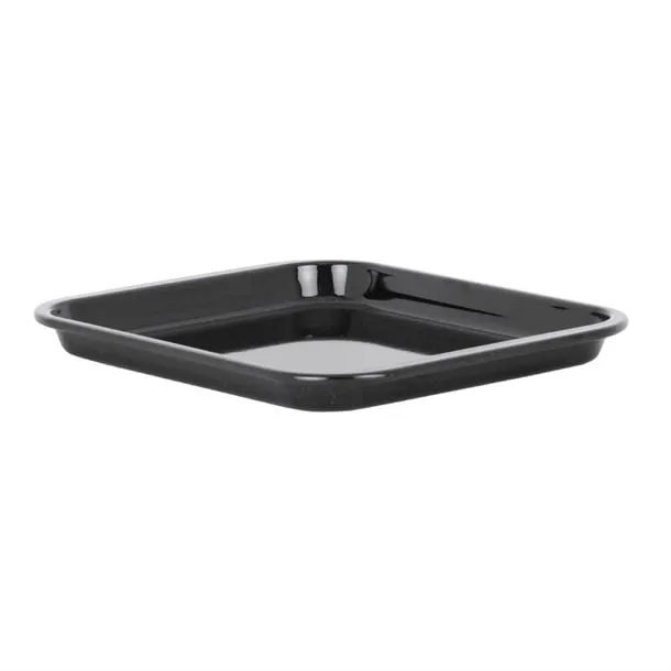 FU141 Wham Enamel Oven Tray Black 300mm