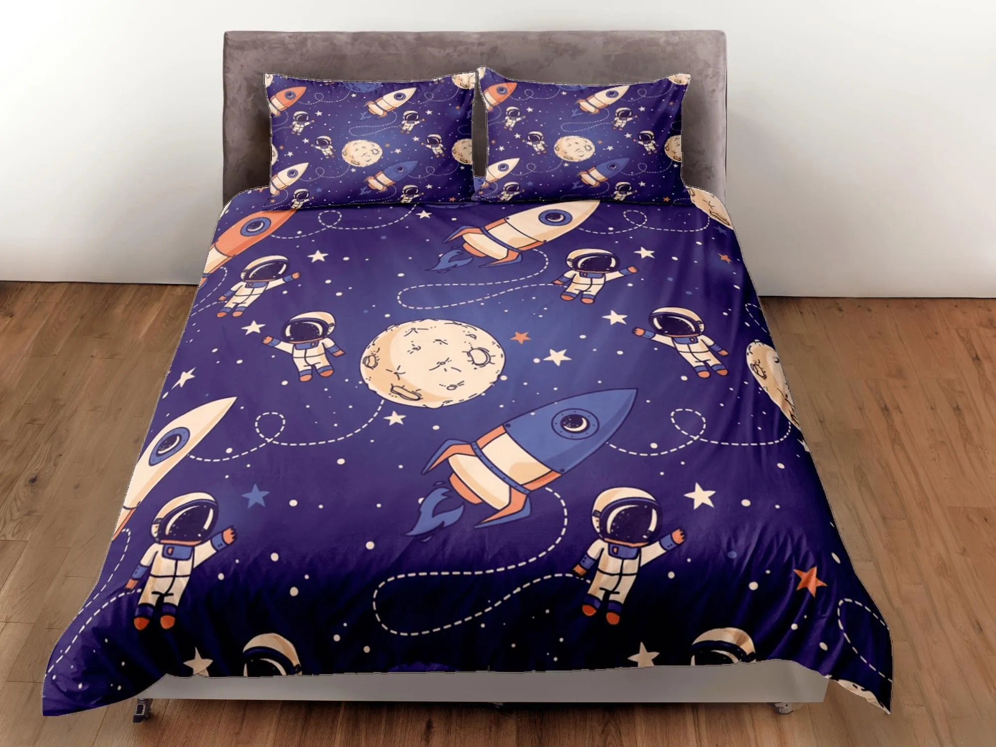 Galaxy Astronomy Purple Duvet Cover Set Bedspread, Teens Kids Bedding & Pillowcase