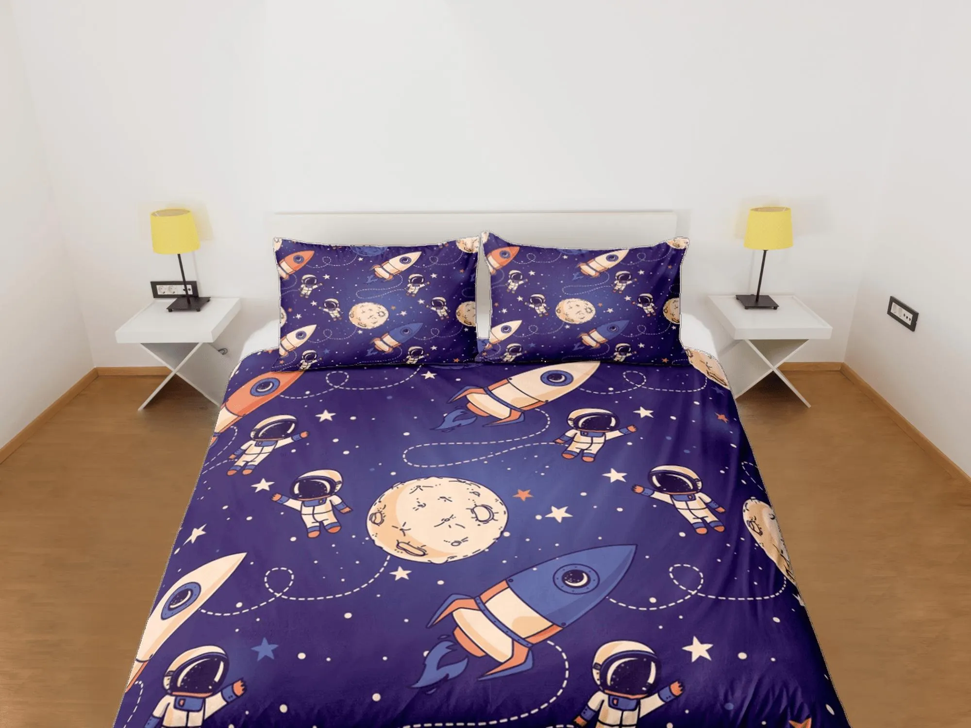 Galaxy Astronomy Purple Duvet Cover Set Bedspread, Teens Kids Bedding & Pillowcase