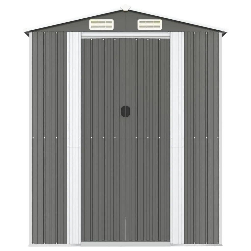 Garden Shed Light Grey 192x1021x223 cm Galvanised Steel