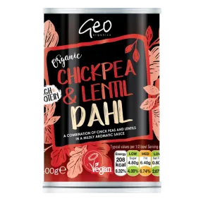 GEO ORGANICS Organic Chickpea & Lentil Dahl 400g