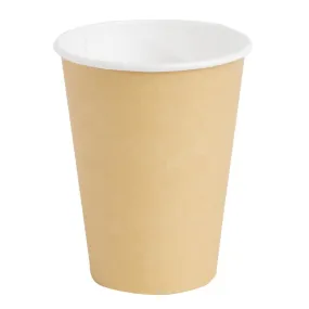 GF033 Fiesta Recyclable Coffee Cups Single Wall Kraft 340ml / 12oz (Pack of 50)