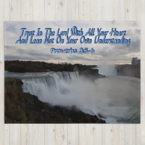 GG - Blanket Throw - N Y Falls - Trust in the Lord,  Proverbs 3:5-6