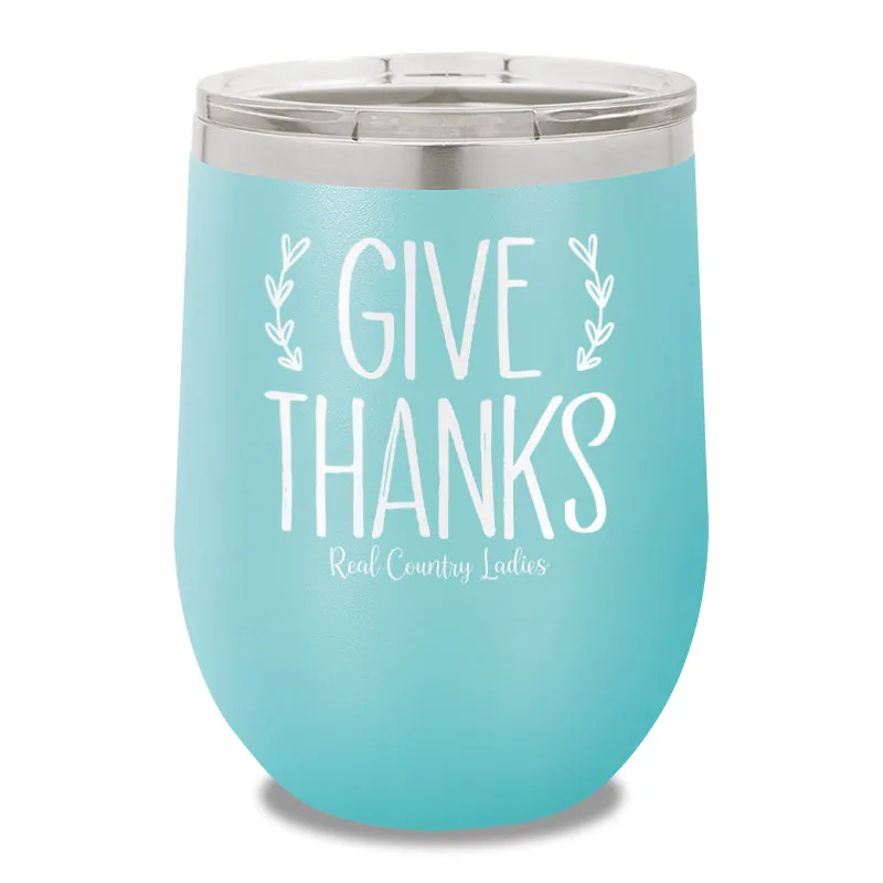 Give Thanks 12oz Stemless Wine Cup