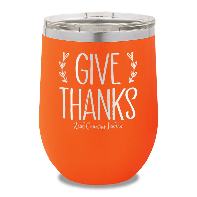 Give Thanks 12oz Stemless Wine Cup