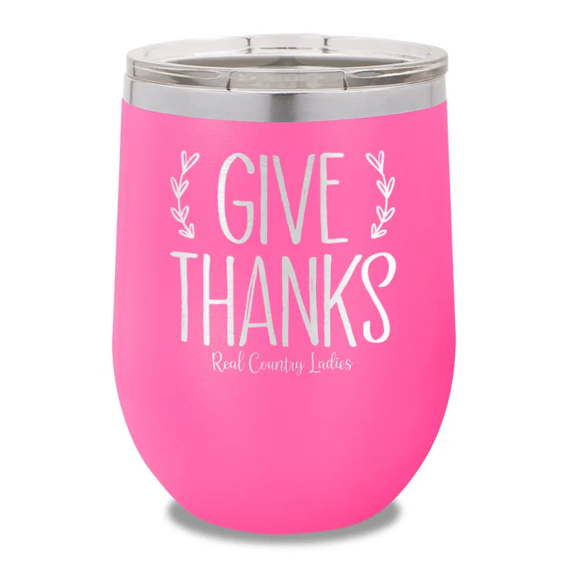 Give Thanks 12oz Stemless Wine Cup