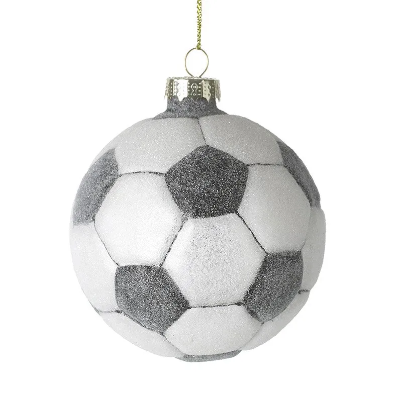 Glass Football Bauble