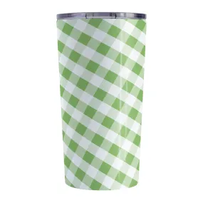 Green Gingham Tumbler Cup