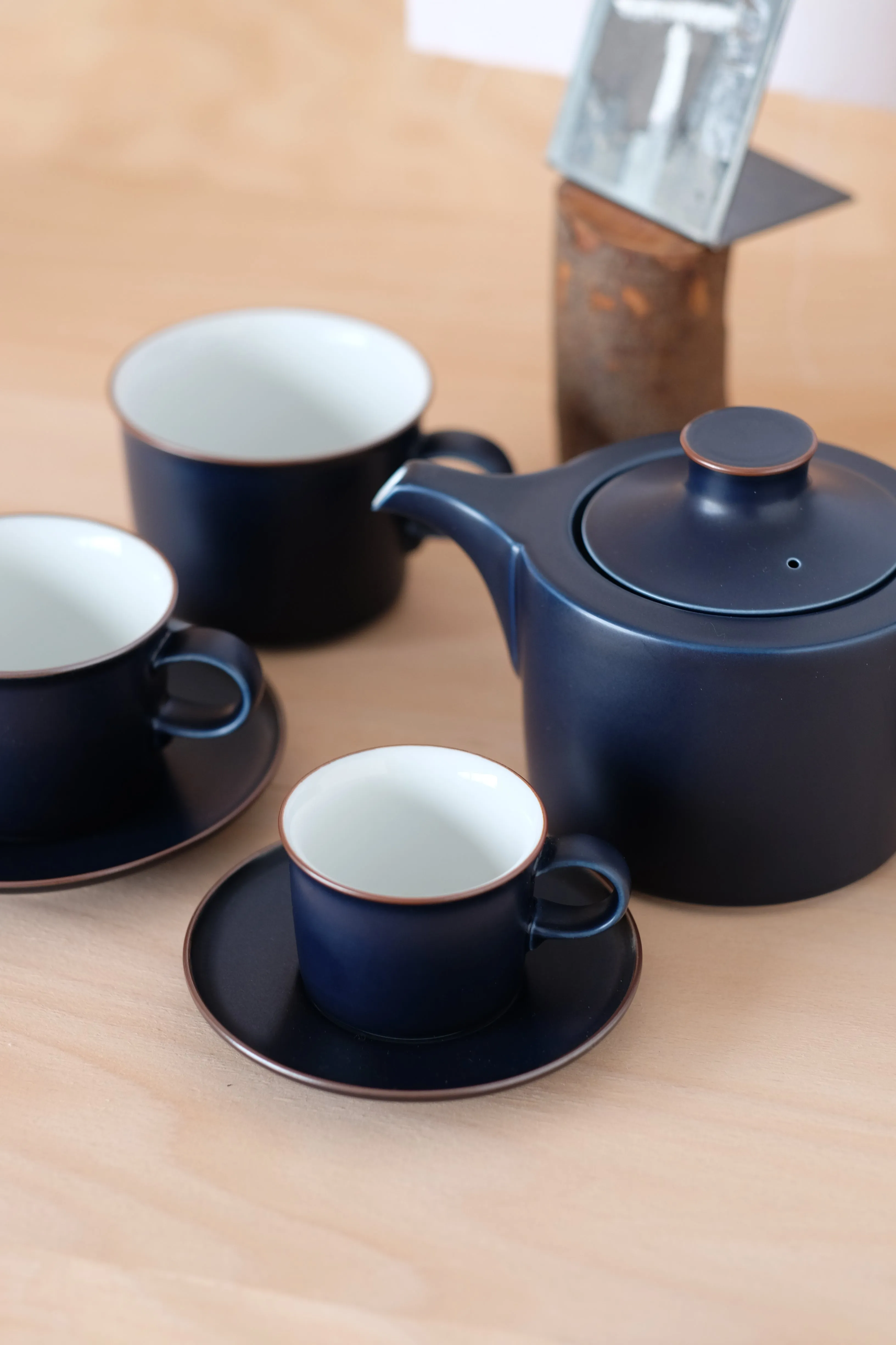 Hakusan Onest Navy Espresso Cup and Saucer