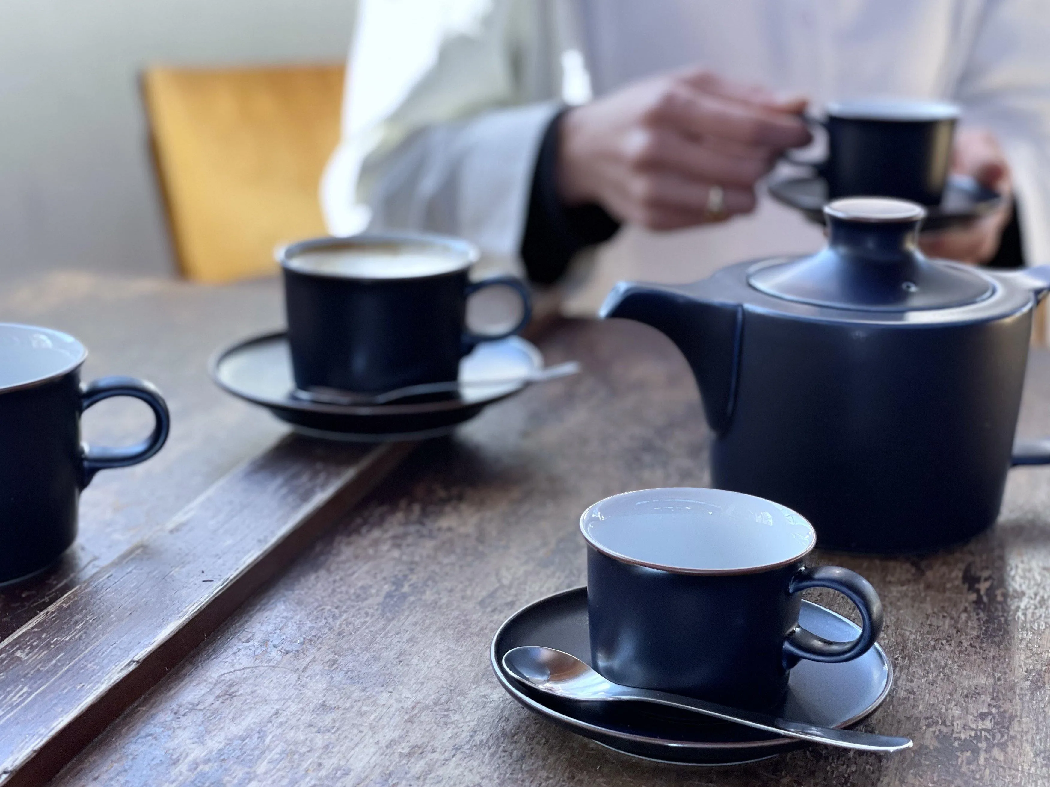 Hakusan Onest Navy Espresso Cup and Saucer