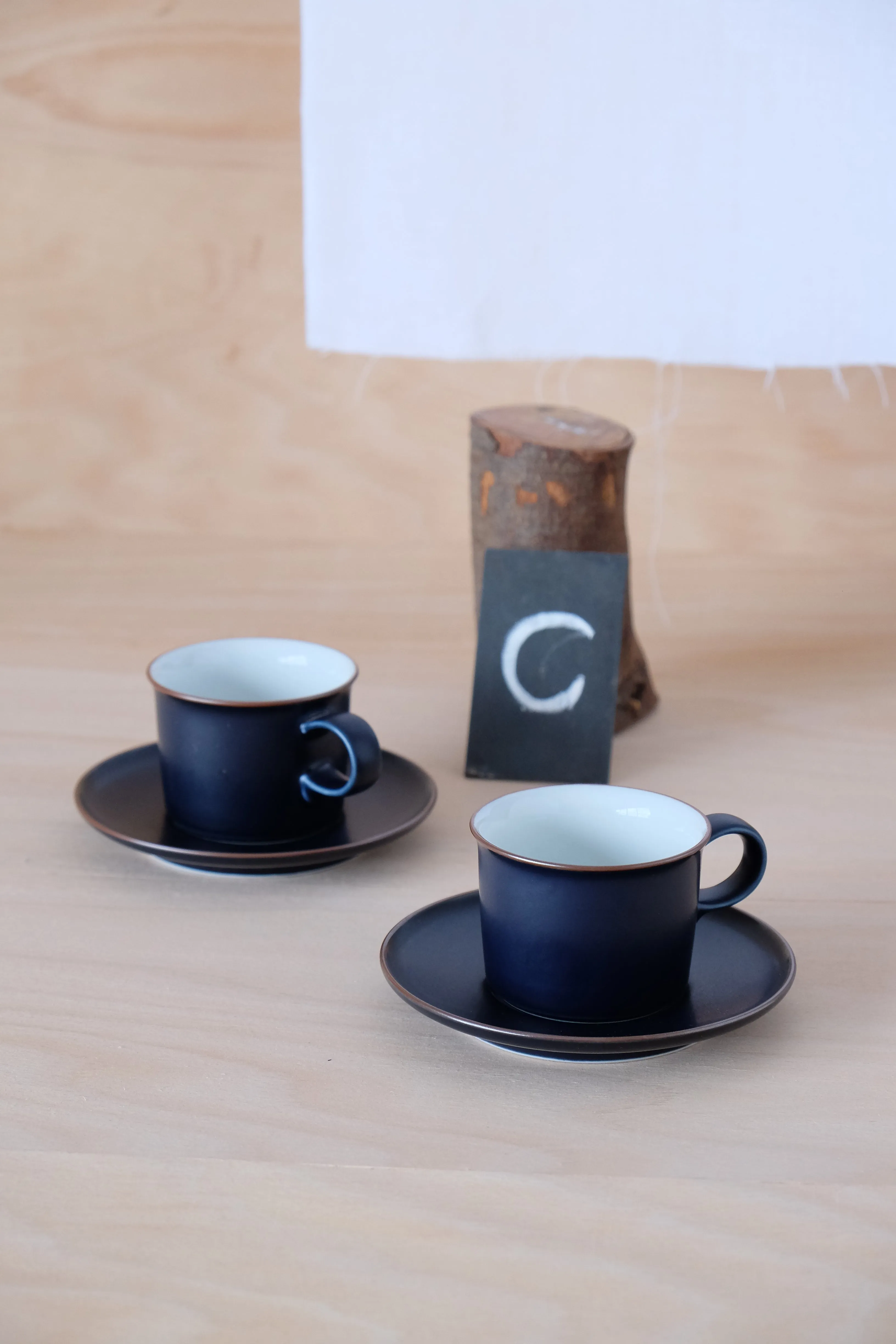 Hakusan Onest Navy Espresso Cup and Saucer