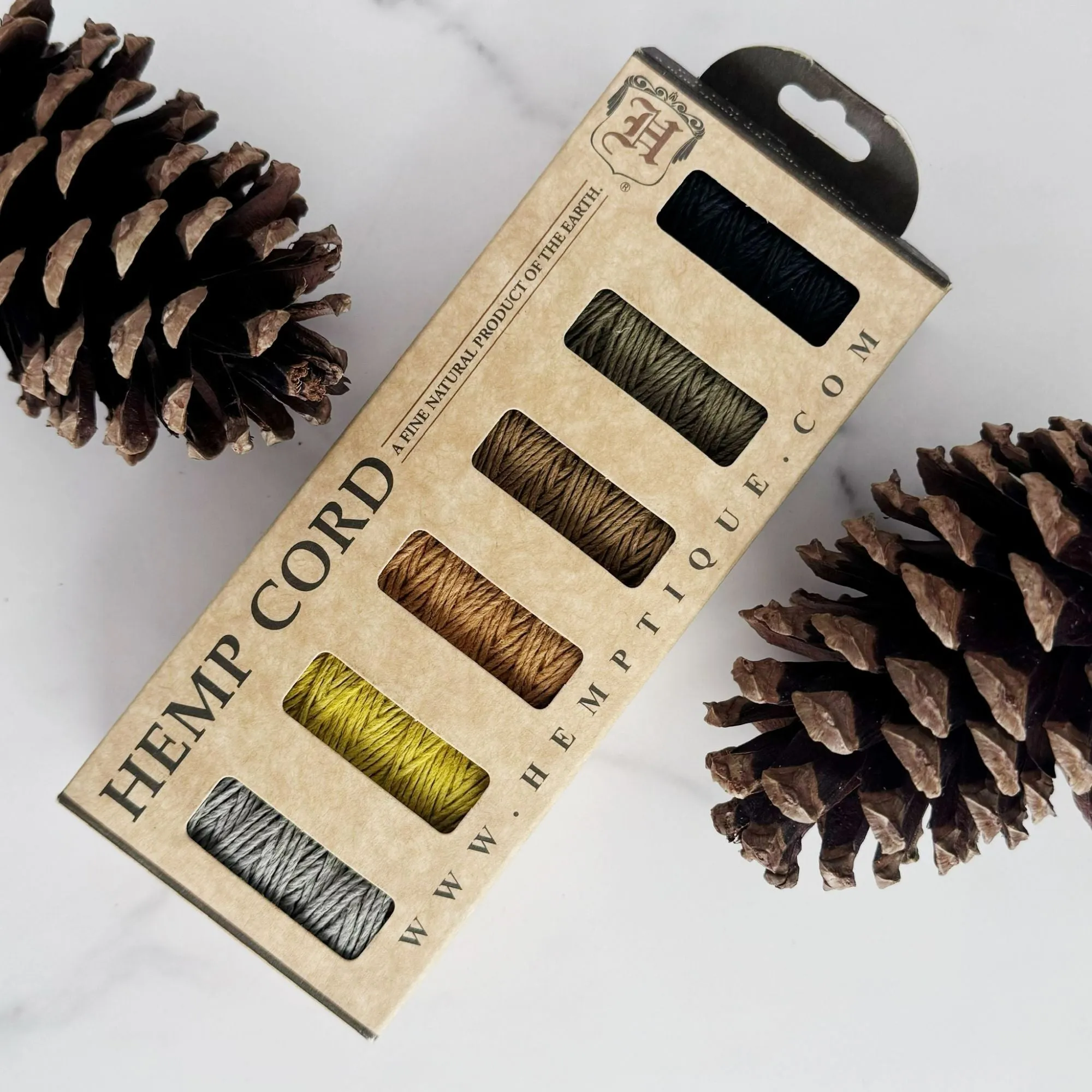 Hemp Craft Cord - Natural Colors Variety Pack (6 Mini Spools)