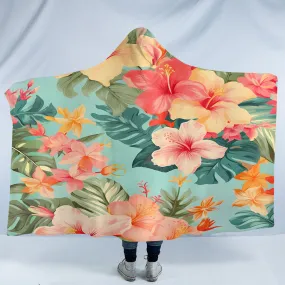 Hibiscus Passion Hooded Blanket