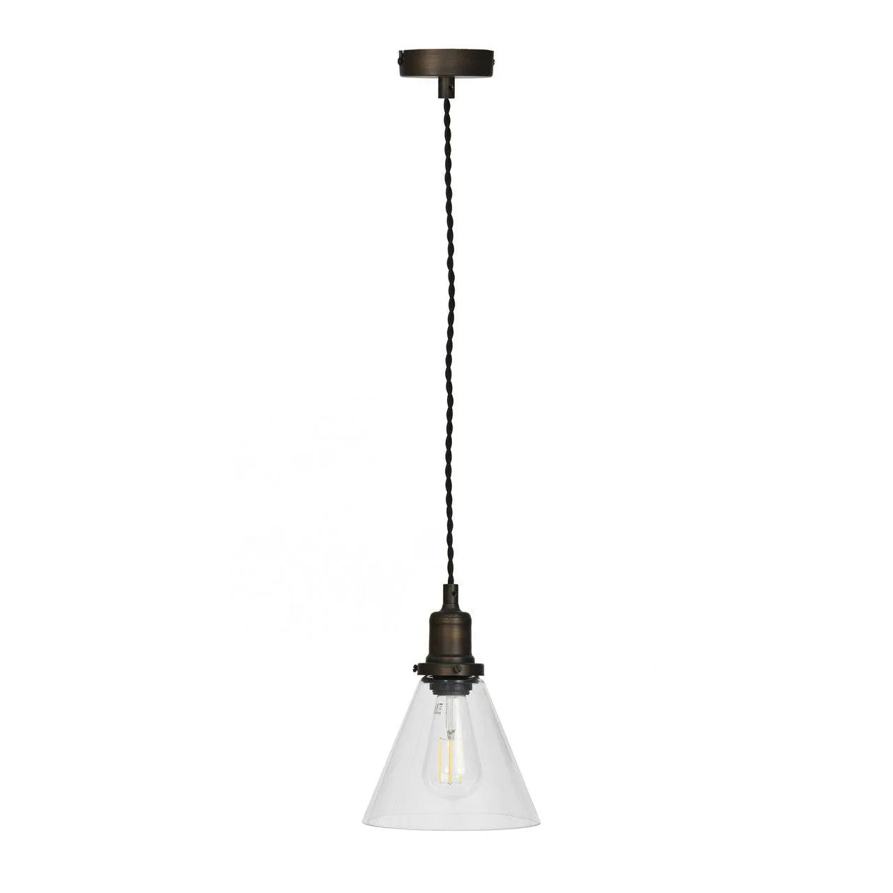 Hoxton Cone Pendant Light - Antique Bronze