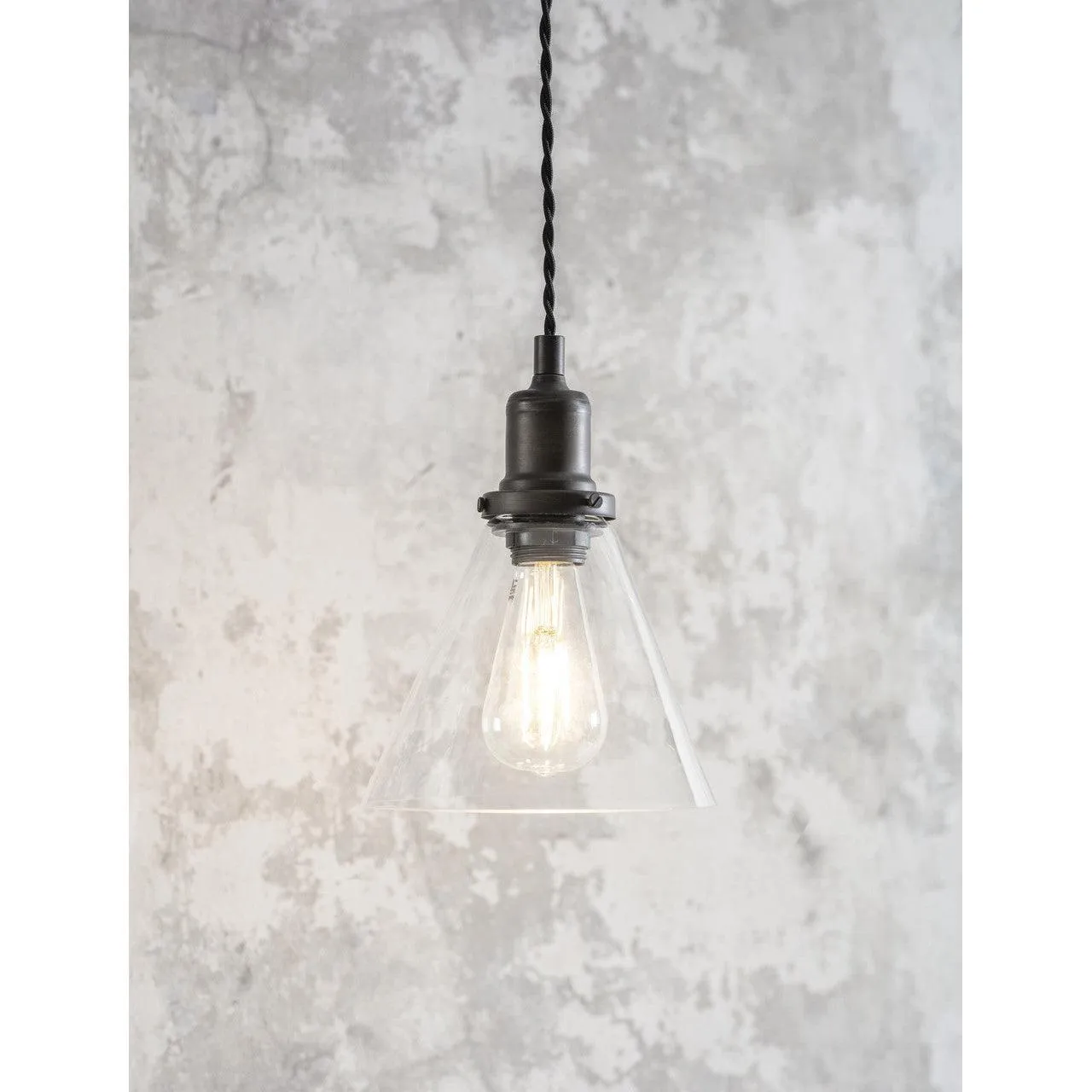 Hoxton Cone Pendant Light - Antique Bronze