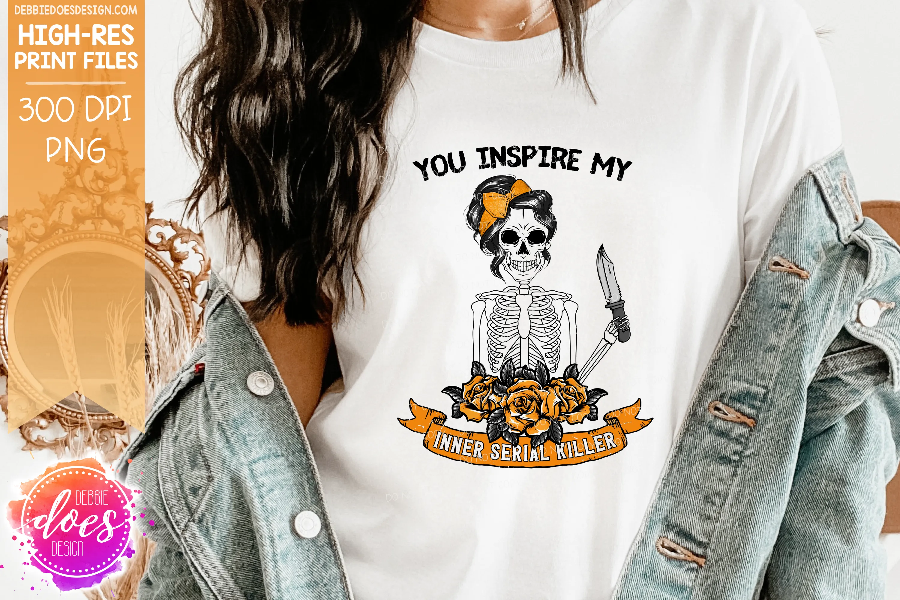 Inner Serial Killer - Skeleton - Choose your Color - Sublimation/Printable Design