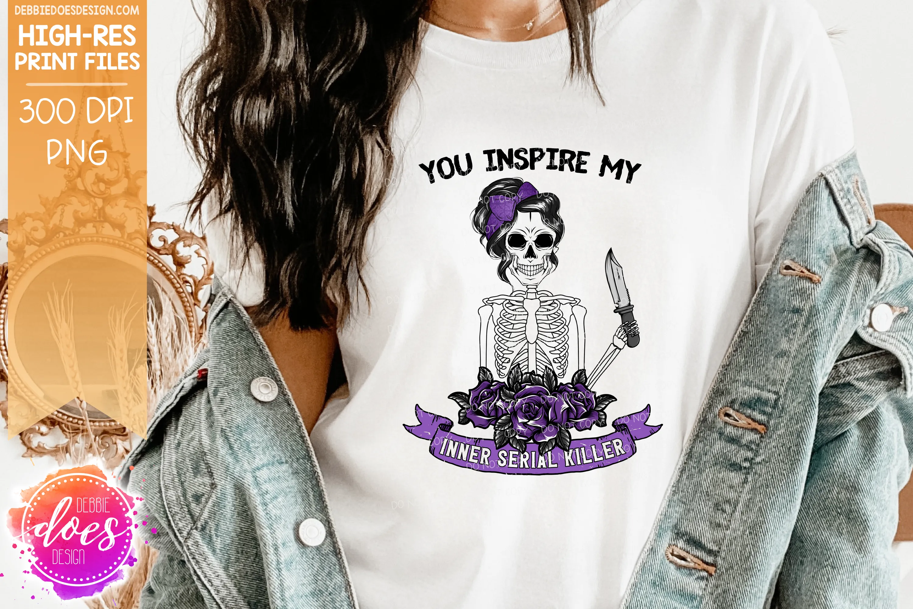 Inner Serial Killer - Skeleton - Choose your Color - Sublimation/Printable Design