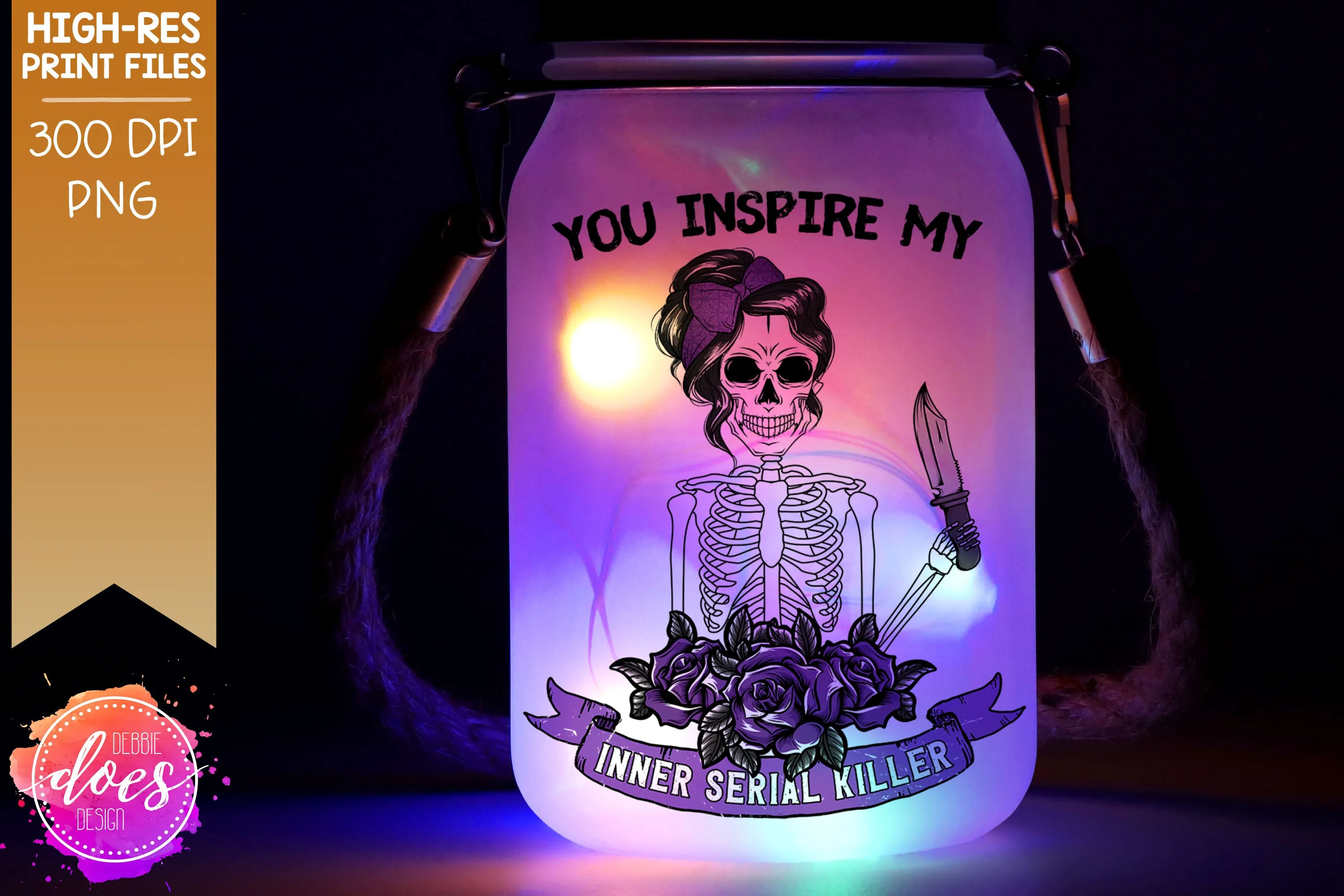 Inner Serial Killer - Skeleton - Choose your Color - Sublimation/Printable Design