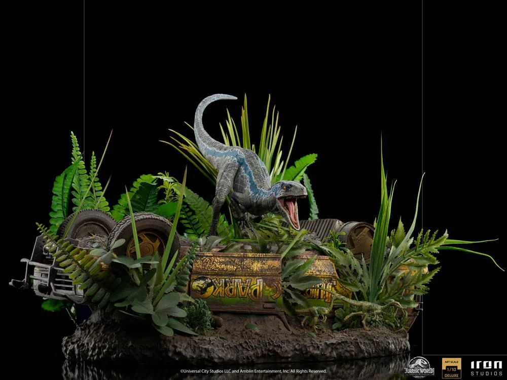 Jurassic World Fallen Kingdom Deluxe Art Scale Statue 1/10 Blue 24 Cm