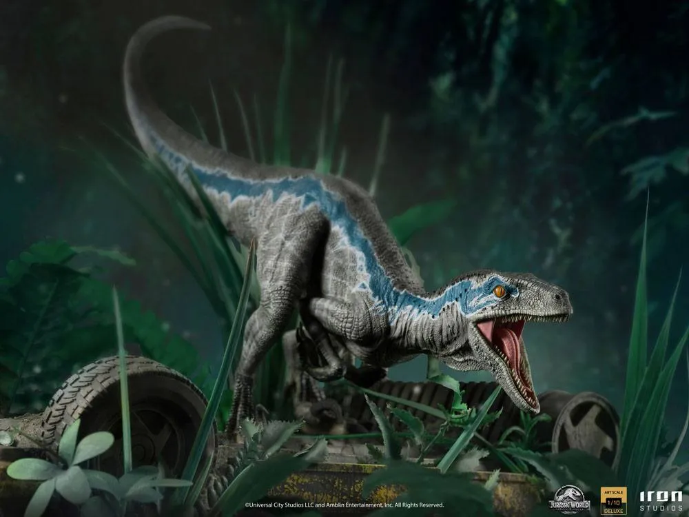 Jurassic World Fallen Kingdom Deluxe Art Scale Statue 1/10 Blue 24 Cm