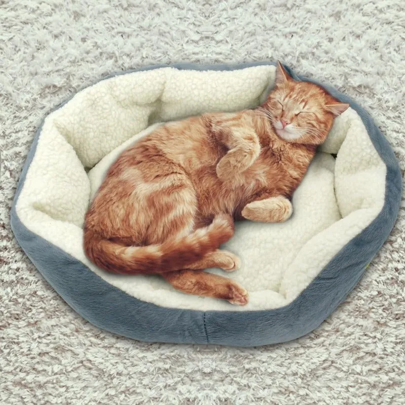 Kazzie Plush Cat Bed Filled With PP Cotton 19.68" x 15.74"