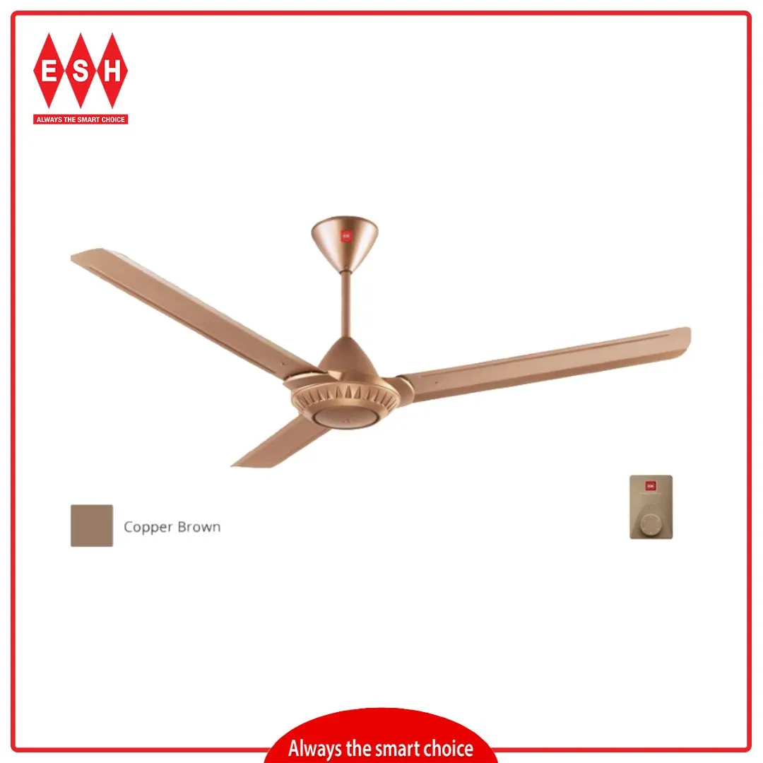 KDK K15W0 150cm/60 Inch Regulator Type Ceiling Fan (Cooper Brown)