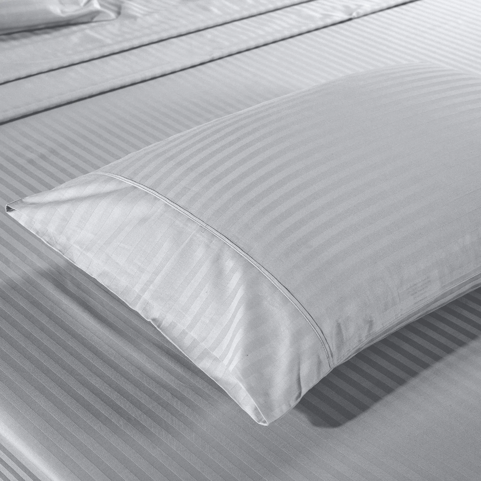 Kensington 1200 Thread Count 100% Egyptian Cotton Sheet Set Stripe Hotel Grade King Silver