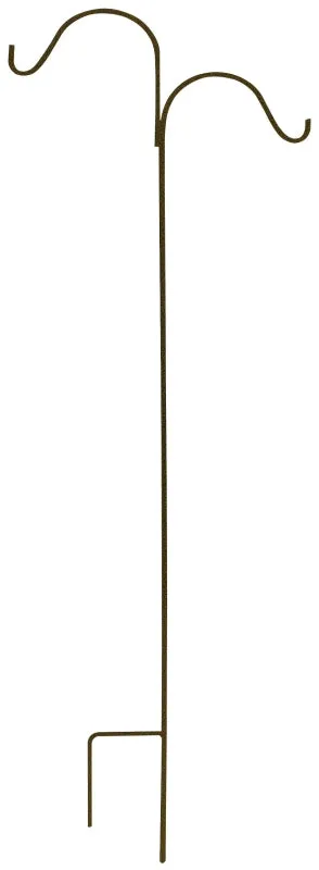 Landscapers Select GB-3091-3L Shepherd Hook, 24 in L, 84 in H, Steel, Black, Matte, Floor Standing Mounting :EA: QUANTITY: 1