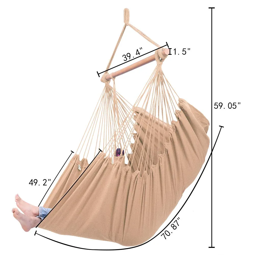 Large Hanging Rope Hammock Chair - ONCLOUD