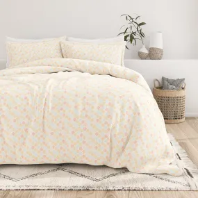 Leaf Pattern 3-Piece Duvet Cover Set