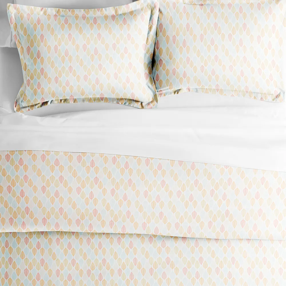 Leaf Pattern 3-Piece Duvet Cover Set