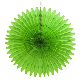 Lime Green Paper Fans, 5 Sizes