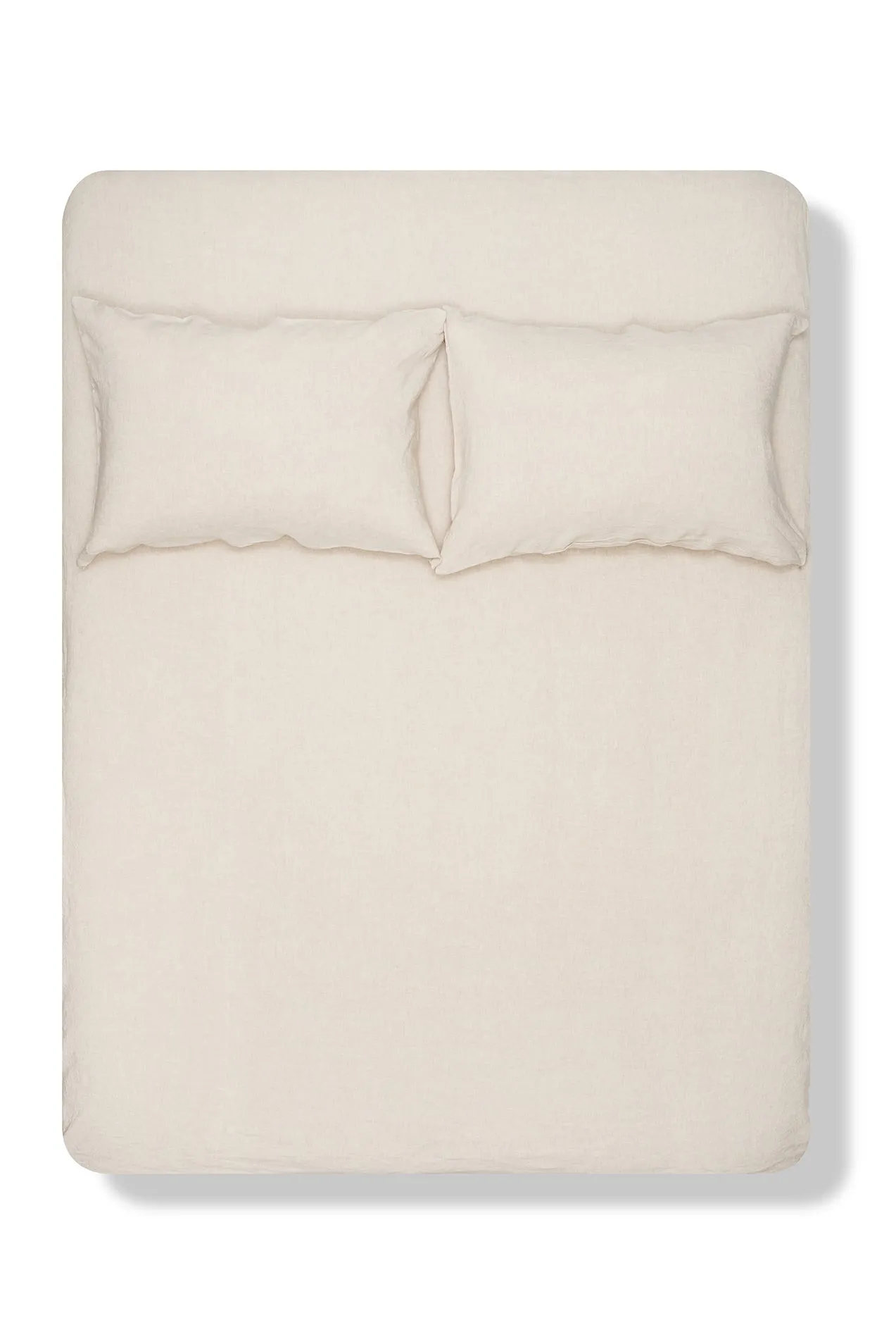 Linen Bedding Melange in Sand Color