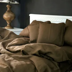 Linen Duvet Cover | Tobacco Brown