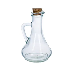 Liquid Glass Condiment Dispenser Bottle With Cork Lid