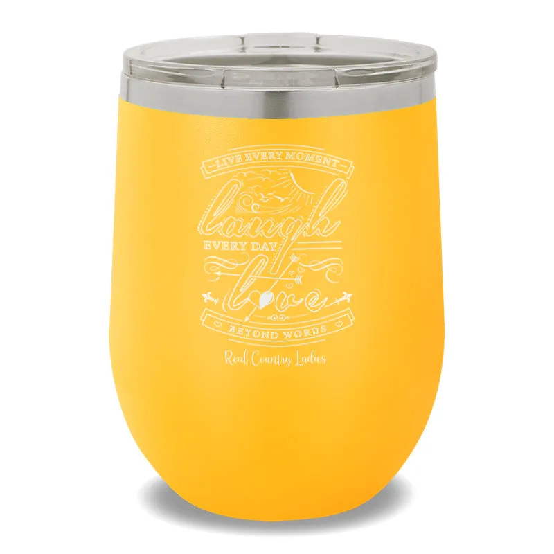 Live Laugh Love 12oz Stemless Wine Cup